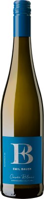 Emil Bauer alkoholfreier Weißwein in schlanker Flasche, gekennzeichnet als Cuvée Blanc mit unter 0,5 % Vol.