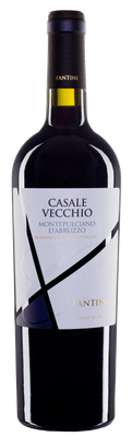 Die Flasche zeigt den Namen Fantini und die Herkunftsbezeichnung Montepulciano d'Abruzzo in stilvollem Schriftzug.