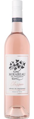 Eine elegante Flasche Roséwein mit einem klaren, zarten Etikett und einem stilvollen, weißen Korken, ideal für besondere Anlässe.