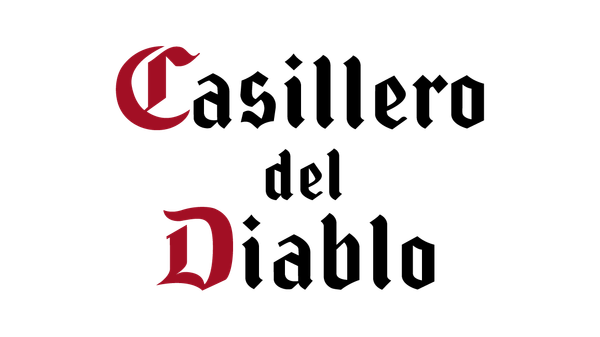 Ein stilisiertes Logo mit Schriftzug Casillero del Diablo, das modern und ansprechend wirkt und mit den Buchstaben C und D in kräftigem Rot.