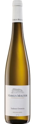 Ein hochwertiger Riesling in einer schlanken Flasche, die mit einem weißen Kapselverschluss und einem detaillierten Etikett versehen ist.