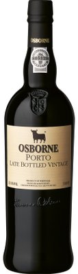 Die Flasche Osborne Porto zeigt ein klassisches Design mit einem Stier-Logo und Informationen über den Jahrgang und Alkoholgehalt.