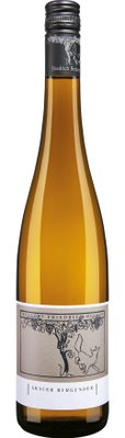 Ein ansprechendes Design der Grauer Burgunder-Flasche, die einen Fuchs und Weintrauben in einem künstlerischen Stil darstellt.