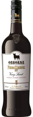 Die Flasche zeigt das Osborne-Logo und die Bezeichnung 'Very Sweet', ideal für Liebhaber von süßem Sherry aus Jerez.