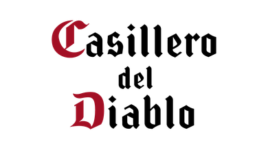 Ein stilisiertes Logo mit Schriftzug Casillero del Diablo, das modern und ansprechend wirkt und mit den Buchstaben C und D in kräftigem Rot.