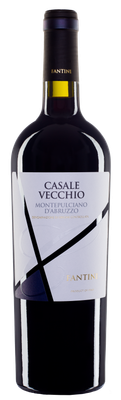 Die Flasche zeigt den Namen Fantini und die Herkunftsbezeichnung Montepulciano d'Abruzzo in stilvollem Schriftzug.